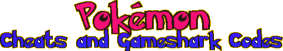 Pokemon Gameshark Cheat Codes